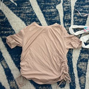 Crop top with tie sinch sides